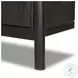 Reza Worn Black Parawood Wide Bookcase