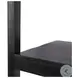 Reza Worn Black Parawood Wide Bookcase
