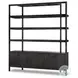 Reza Worn Black Parawood Wide Bookcase