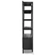 Reza Worn Black Parawood Wide Bookcase