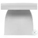 Basil Matte White Cast Aluminum Outdoor 42" Round Dining Table