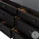 Toulouse Distressed Black 6 Drawer Dresser