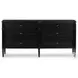 Toulouse Distressed Black 6 Drawer Dresser