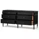 Toulouse Distressed Black 6 Drawer Dresser
