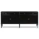 Toulouse Distressed Black 4 Door Sideboard