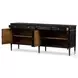 Toulouse Distressed Black 4 Door Sideboard