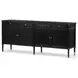 Toulouse Distressed Black 4 Door Sideboard