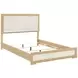 Sterling Natural and White California King Panel Bed with LED