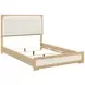 Sterling Natural and White California King Panel Bed with LED