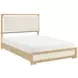 Sterling Natural and White California King Panel Bed with LED