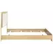 Sterling Natural and White California King Panel Bed with LED