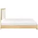 Sterling Natural and White California King Panel Bed with LED