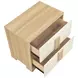 Sterling Natural and White 2 Drawer Nightstand