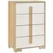 Sterling Natural and White Youth Panel Bedroom Set