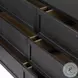 Millie Drifted Matte Black Veneer 6 Drawer Dresser