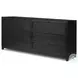 Millie Drifted Matte Black Veneer 6 Drawer Dresser