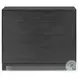 Millie Drifted Matte Black Veneer 2 Drawer Nightstand