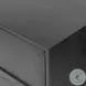 Millie Drifted Matte Black Veneer 2 Drawer Nightstand