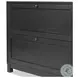 Millie Drifted Matte Black Veneer 2 Drawer Nightstand