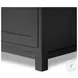 Millie Drifted Matte Black Veneer 2 Drawer Nightstand