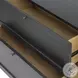 Millie Drifted Matte Black Veneer 2 Drawer Nightstand