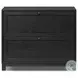 Millie Drifted Matte Black Veneer 2 Drawer Nightstand