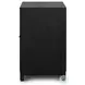 Millie Drifted Matte Black Veneer 2 Drawer Nightstand