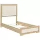 Sterling Natural and White Twin Panel Bed with LED