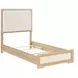 Sterling Natural and White Twin Panel Bed with LED