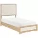 Sterling Natural and White Twin Panel Bed with LED