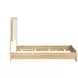 Sterling Natural and White Twin Panel Bed with LED