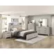 Everett Melamine Gray Queen Storage Panel Bed with USB Charging and LED