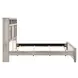 Everett Melamine Gray Queen Storage Panel Bed with USB Charging and LED