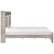 Everett Melamine Gray Queen Storage Panel Bed with USB Charging and LED