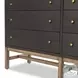 Fiona Black Raffia 6 Drawer Dresser