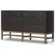Fiona Black Raffia 6 Drawer Dresser