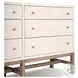 Fiona Ivory Painted Raffia 6 Drawer Dresser