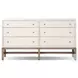 Fiona Ivory Painted Raffia 6 Drawer Dresser