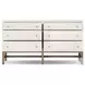 Fiona Ivory Painted Raffia 6 Drawer Dresser