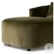 Farrah Surrey Olive 39" Upholstered Chaise Lounge