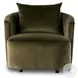 Farrah Surrey Olive 39" Upholstered Chaise Lounge