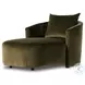 Farrah Surrey Olive 39" Upholstered Chaise Lounge