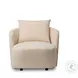 Farrah Crypton Wayfarer Snow Performance Fabric 39" Upholstered Chaise Lounge