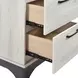 Westport White Oak and Gray 2 Drawer Nightstand