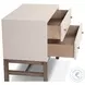 Fiona Ivory Painted Raffia 2 Drawer Nightstand