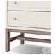 Fiona Ivory Painted Raffia 2 Drawer Nightstand