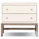 Fiona Ivory Painted Raffia 2 Drawer Nightstand