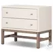 Fiona Ivory Painted Raffia 2 Drawer Nightstand