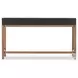 Fiona Black Raffia 55" Drawer Desk