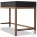 Fiona Black Raffia 55" Drawer Desk